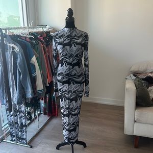 Marble midi dress